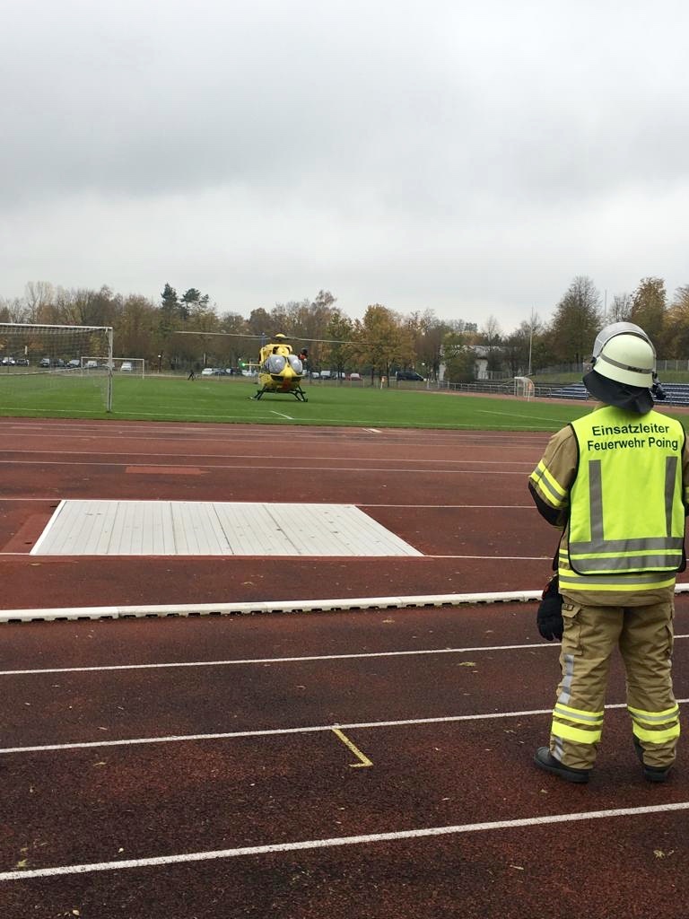 Landung Rettungshubschrauber